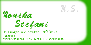 monika stefani business card